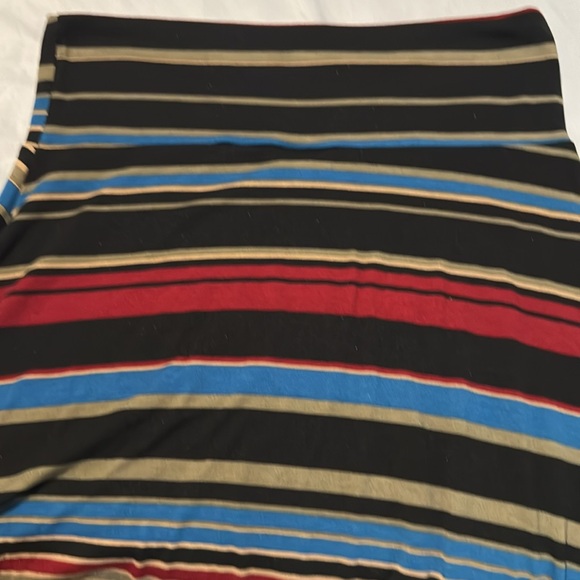 🧡10 for $20🧡 LuLaRoe Black and Blue A-Line Midi Skirt Casual| size Large - Picture 8 of 9